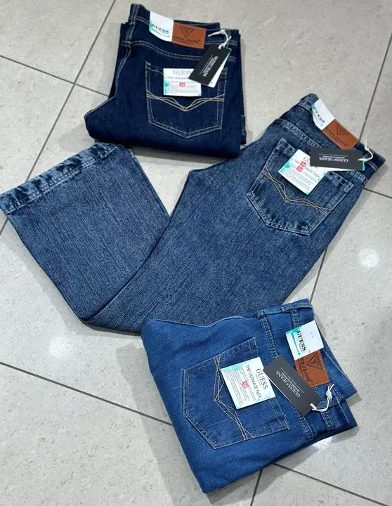 *😍 BOOTCUT STYLE  JEANS 😍*

*FABRIC :  COTTON SLUB*   

*BRAND : GUESS*


 *SIZE : 28-30-30-32-34* uploaded by K.KALIA APPARELS  on 3/7/2024