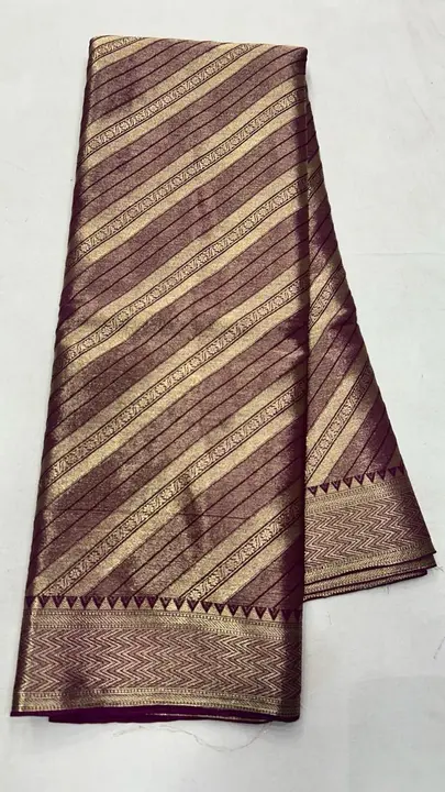 Chinon chiffon crape jari weaving all over saree with self blouse with self pallu exclusive design w uploaded by M ARVIND & CO on 3/7/2024