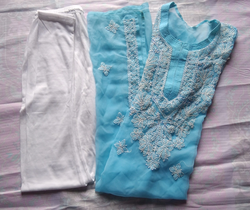 Galabooti Georgette chikankari embroidery  uploaded by S.R enterprise  on 3/7/2024