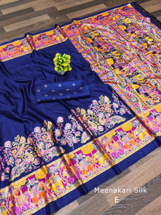 Dola silk kalamkari design  uploaded by Suyukti Creation on 3/7/2024