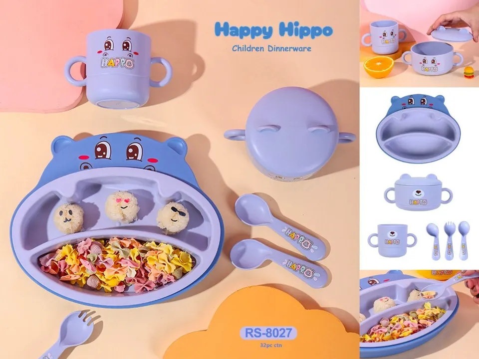 Happy hippo dinnerware  uploaded by BHTOYS on 3/7/2024