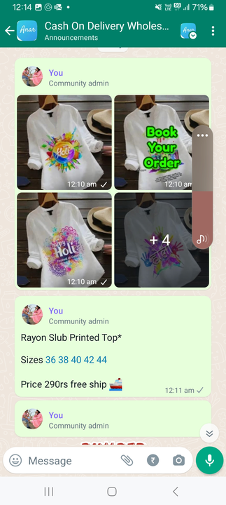 Holi Rayon top uploaded by business on 3/7/2024