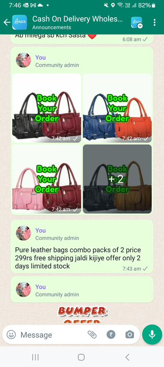 Combo pack of 2  bags  uploaded by business on 3/8/2024