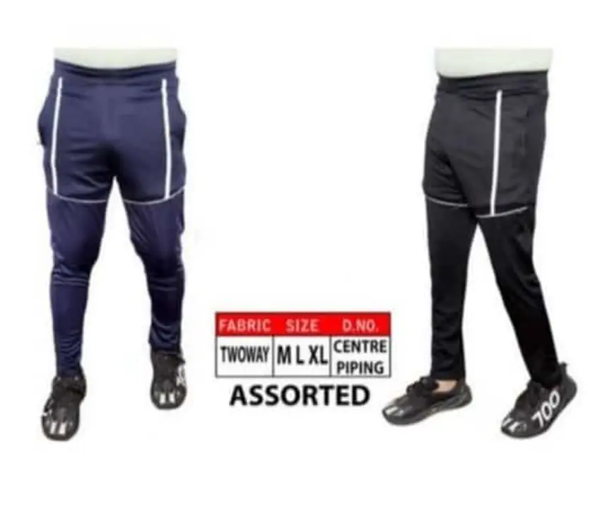 Two way laycra bon cut strip track pants in multi color  uploaded by Crown sports  on 3/8/2024