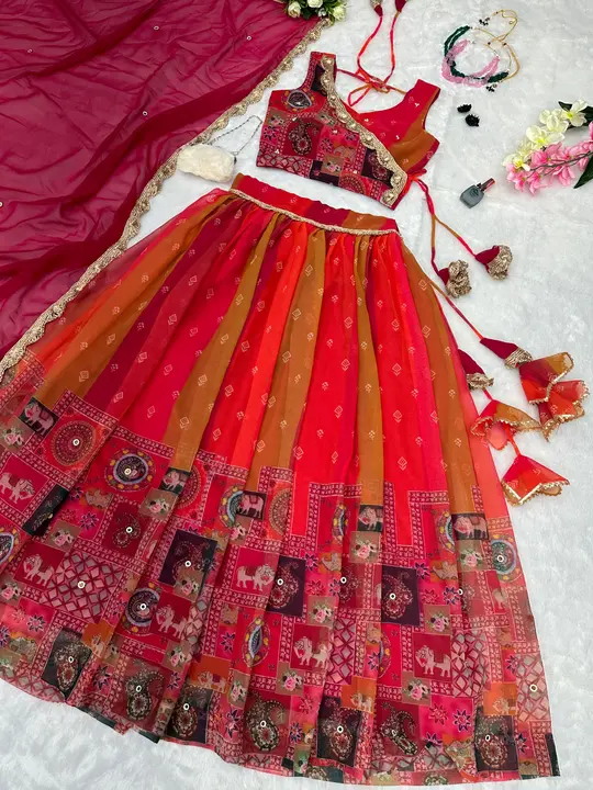 Kalamkari lehenga  uploaded by Taha fashion from surat on 3/8/2024