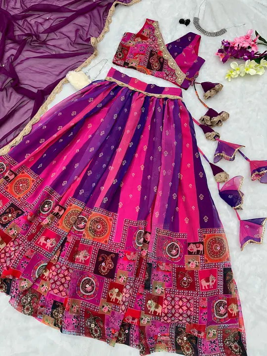 Kalamkari lehenga  uploaded by Taha fashion from surat on 3/8/2024
