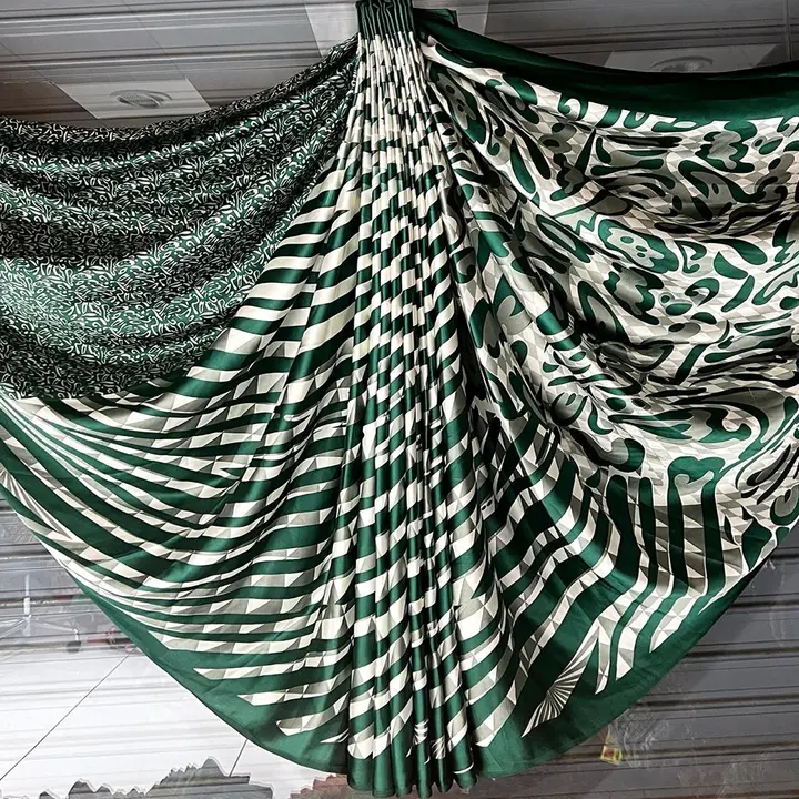Satin print creape saree uploaded by business on 3/8/2024