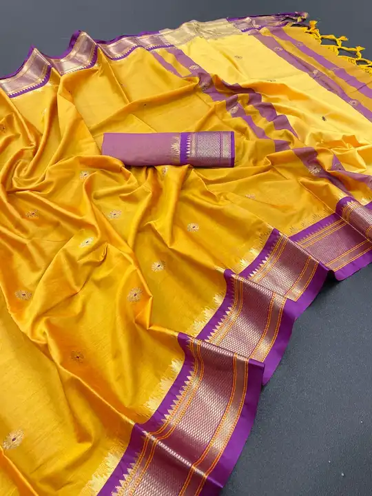 Cotton silk gold multi Jacqurd  uploaded by Suyukti Creation on 3/8/2024