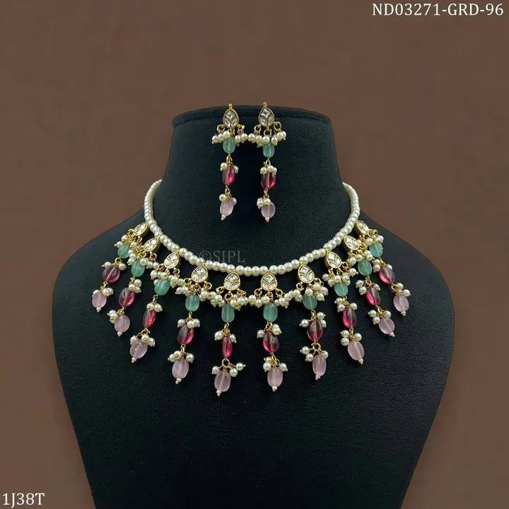 Kundan and pearl necklace uploaded by CULTURE on 3/8/2024