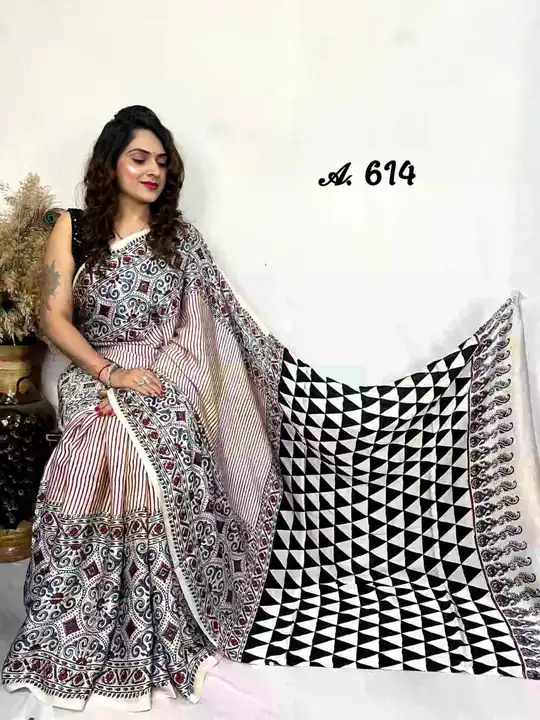 AjarAkha hend balock parint modal silk saree  uploaded by Arora novelties  on 3/8/2024