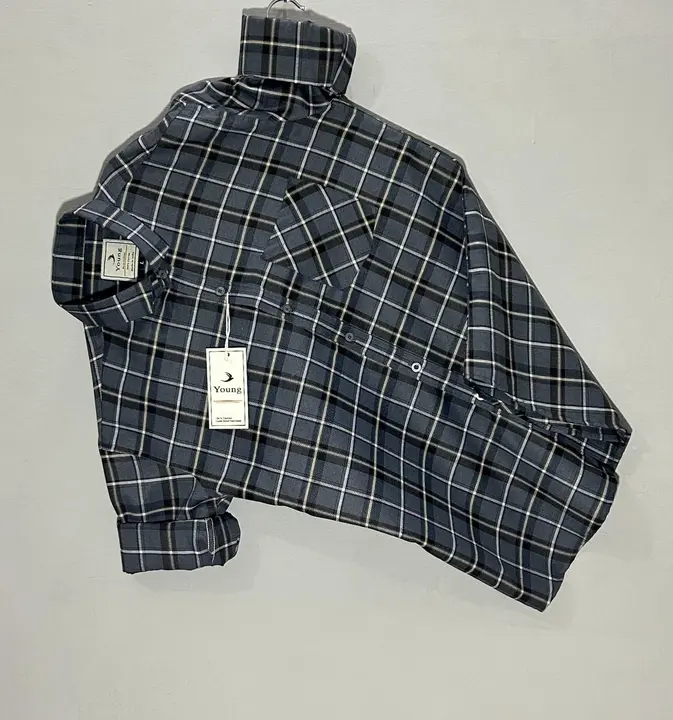 Men checked shirt uploaded by Young Trends on 3/8/2024