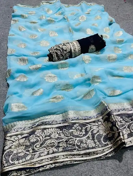 Georgette saree new pattern  uploaded by SR SAREE SHOP on 3/8/2024