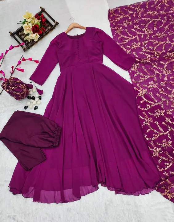 Anarkali gown with potli bag uploaded by Taha fashion from surat on 3/9/2024