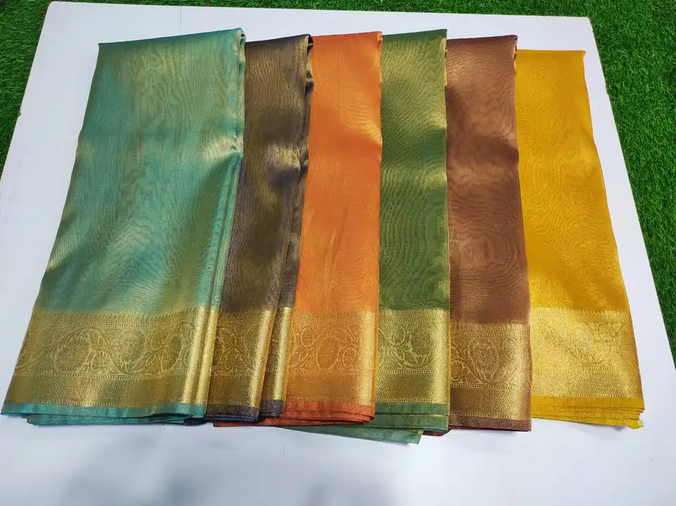 New collection Banarasi zari tishu silk sarees Raning Blause wholesalers and manufacturing sarees  uploaded by Arbaz sarees manufacturer  on 3/9/2024