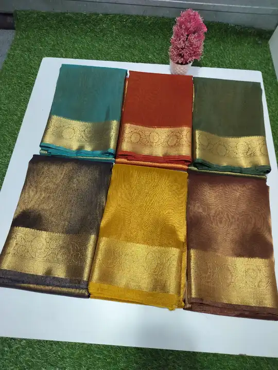 New collection Banarasi zari tishu silk sarees Raning Blause wholesalers and manufacturing sarees  uploaded by Arbaz sarees manufacturer  on 3/9/2024