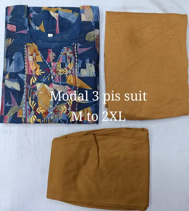 Heavy Modal hand work 3 pis suit uploaded by Swastik creation on 3/9/2024
