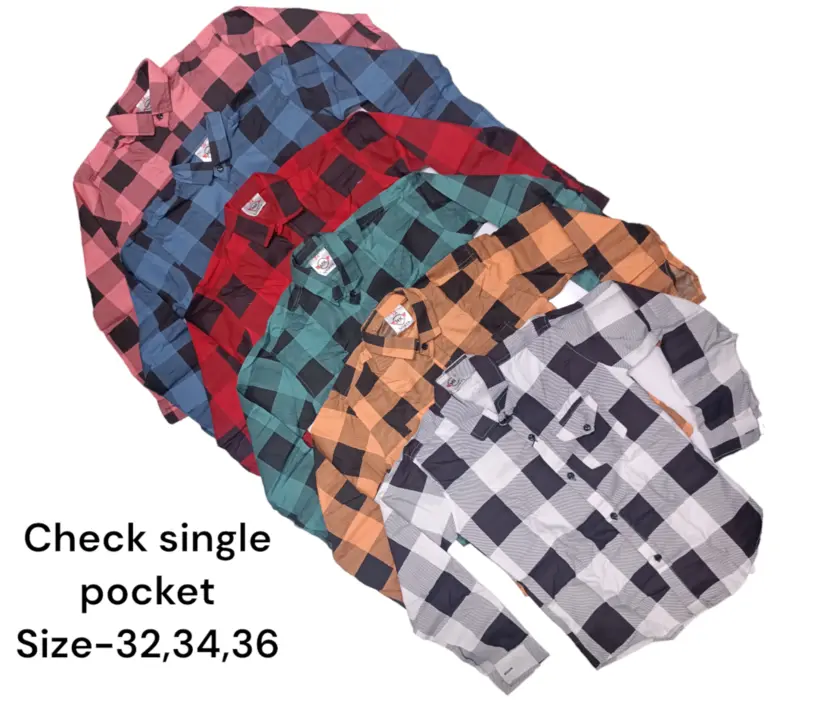 Kid's pouch packing check shirts -326 uploaded by business on 3/9/2024
