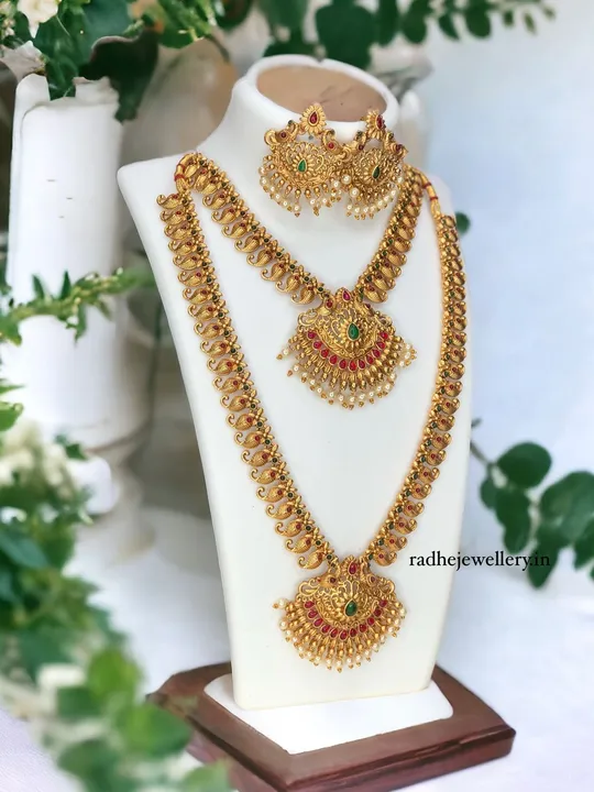 Post image @radhe_jewellery_1 Matte Finish Beautiful combo Necklace Set for Women, Gold Plated, Indian Jewelry Set

✨Shop now on website- 
https://radhejewellery.in/collections/long-necklaces/products/copy-of-beautiful-temple-jewellery-matte-finish-combo-necklace-set-4
 
our services: 
👉genuine product 💯% guarantee
  [COD ava] IN WEBSITE 
👉Wholsale requirments Queries whatsapp +91-7665795456

#necklaces #combosets #jewellerydesign #southindianjewellery #jewellerylover #new #designerjewelry #bridaljewelry 