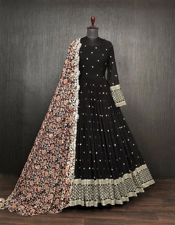 Gown with dupaatta  uploaded by business on 3/9/2024