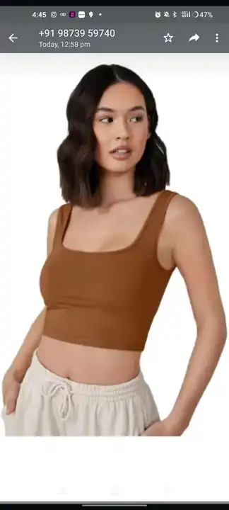 Tank crop top uploaded by business on 3/10/2024