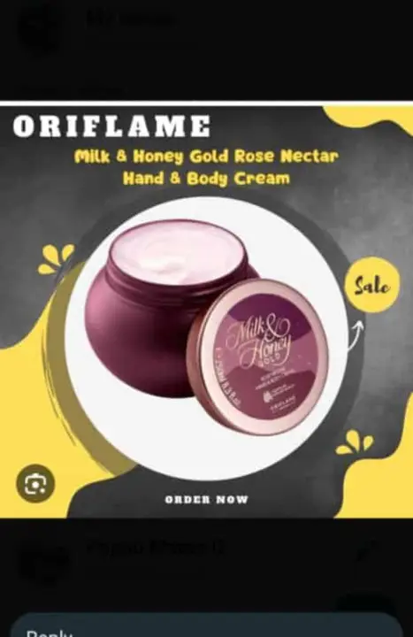 MILKHONEY HAND&BODY CREAM uploaded by Oriflame products on 3/10/2024
