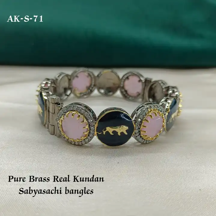 Sabyasachi designs with Stone bangle kada  uploaded by business on 3/10/2024