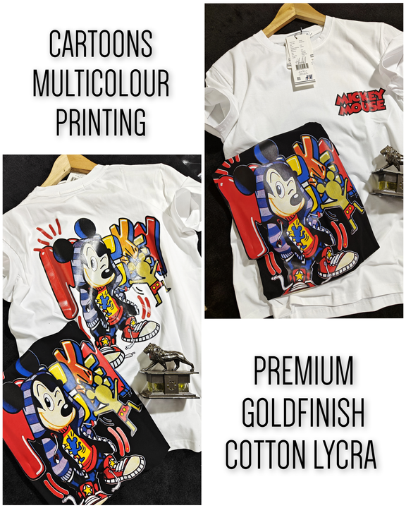 CARTOON PRINTED TSHIRTS 
SPECIAL BLACK N WHITE EDITION
PREMIUM QUALITY COTTON LYCRA FABRIC
GOPD FINI uploaded by business on 3/10/2024