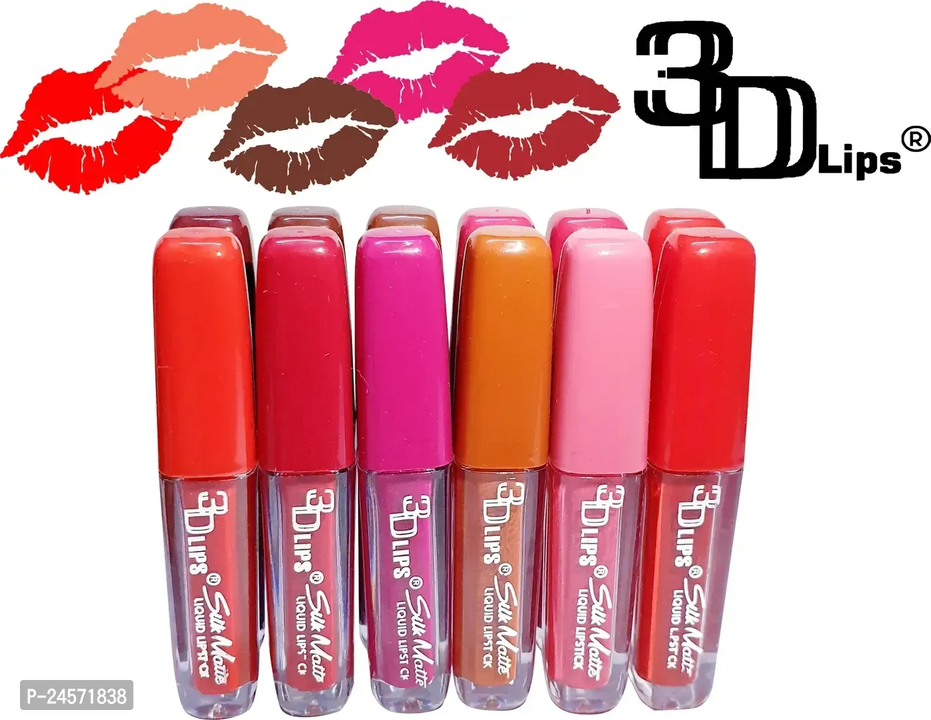 3d lips liquid lipstick combo in 12  uploaded by VR Enterprises on 3/10/2024