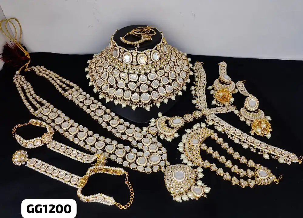 Kundan bridal necklace set  uploaded by business on 3/11/2024