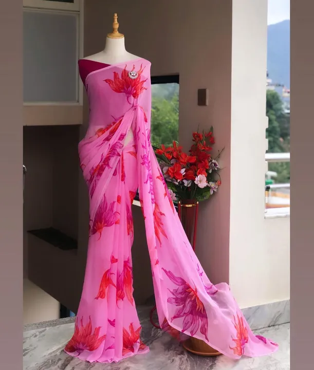 Soft Georgette uploaded by Kesari Nandan Fashion saree and dress material on 3/11/2024