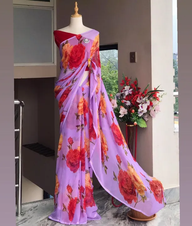 Soft Gorgette uploaded by Kesari Nandan Fashion saree and dress material on 3/11/2024