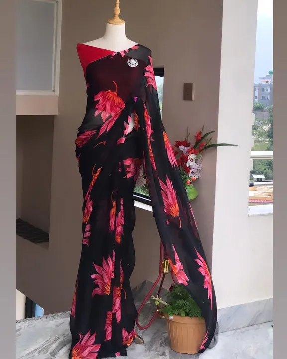 Soft Gorgette uploaded by Kesari Nandan Fashion saree and dress material on 3/11/2024