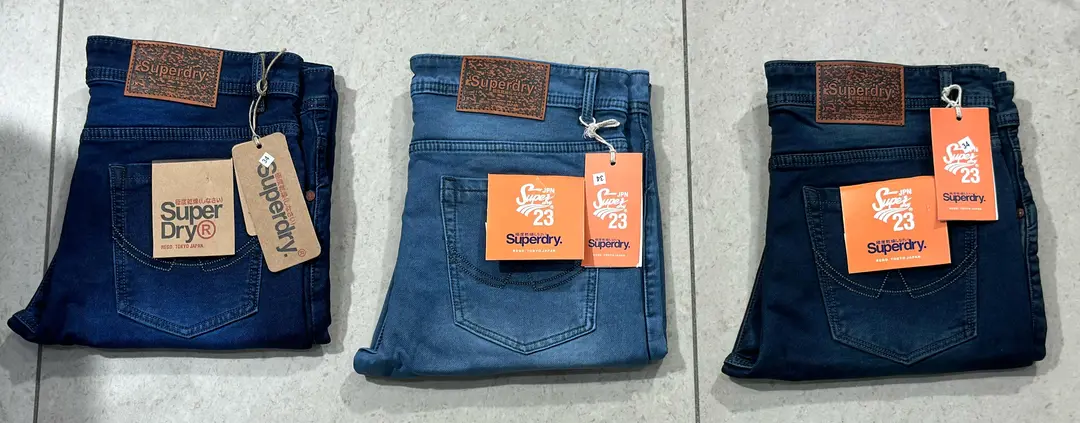 *😍NARROW  JEANS 😍*

*FABRIC :  COTTON BY COTTON*   

*BRAND :   SUPERDRY*


 *SIZE : 28-30-30-32-3 uploaded by K.KALIA APPARELS  on 3/12/2024