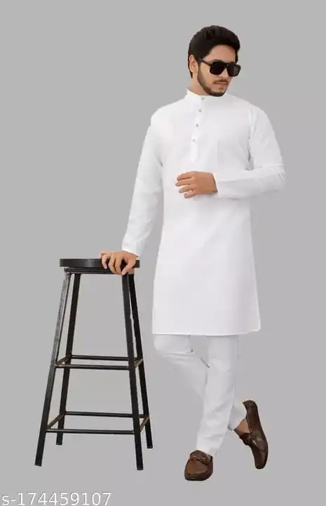 Men's cotton kurta.     GO FOR BULK ORDER  uploaded by Shri Hari Fashion Sky on 3/12/2024