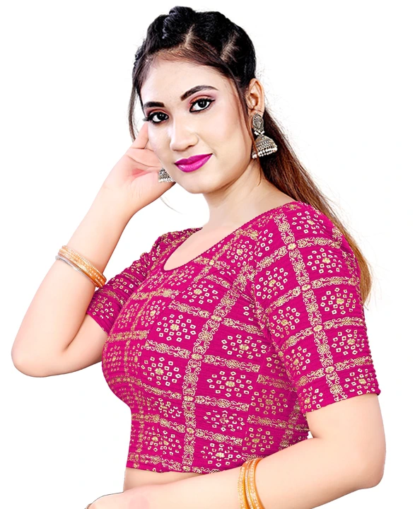 Silk Golden Backless Blouse at Rs 1100/piece in Vadodara