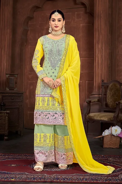 Party wear sharara  uploaded by Taha fashion from surat on 3/13/2024
