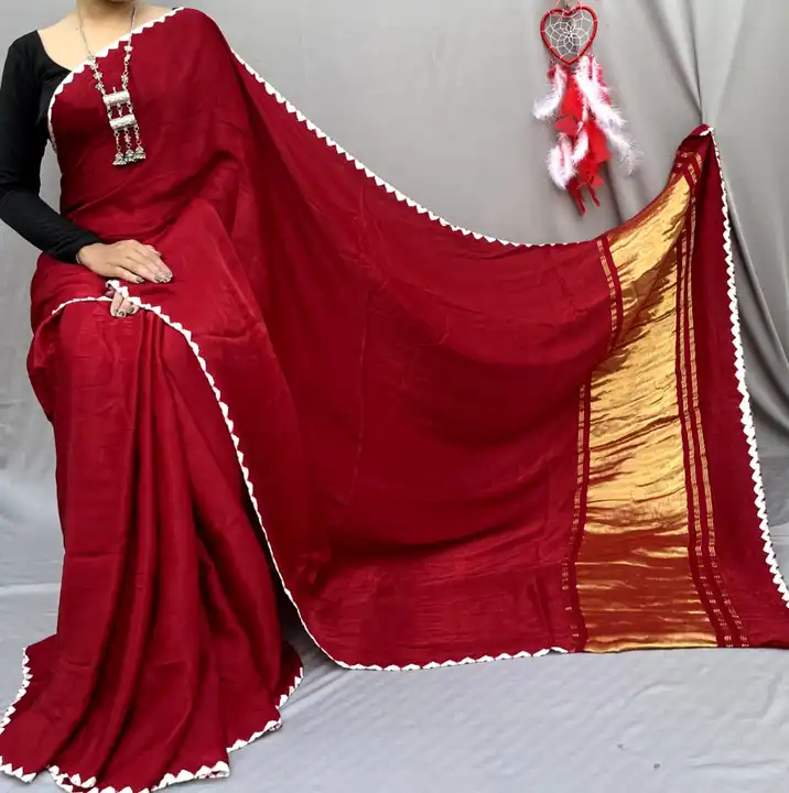 MODAL SILK SAREE WITH LAGADI PATTA uploaded by ICON DRESSES on 3/13/2024