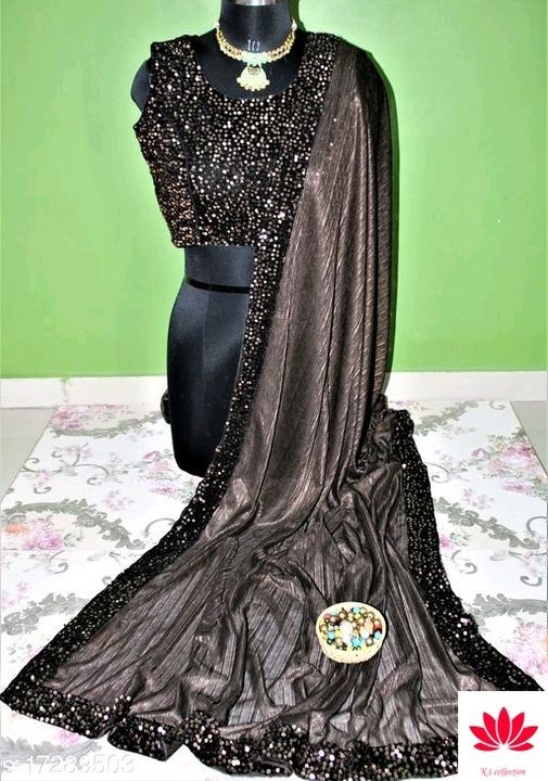 Post image Kashvi Voguish Sarees

Saree Fabric: Soft Silk
Blouse: Stitched Blouse
Blouse Fabric: Velvet
Blouse Pattern: Sequence
Multipack: Single
Sizes: 
Free Size (Saree Length Size: 5.4 m, Blouse Length Size: 0.9 m) 

Dispatch: 2-3 Days