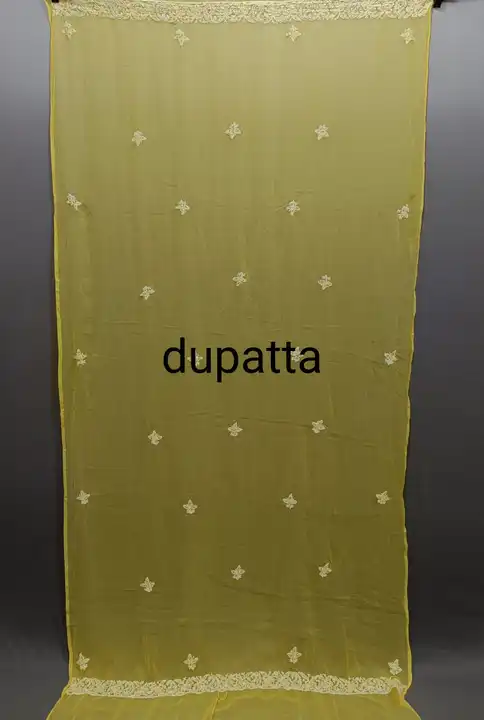 Full three piec suit material Fabric-georgette Length- 7.5meter Kurti +dupatta +bottom
Front jaal.. uploaded by Msk chikan udyog on 3/13/2024