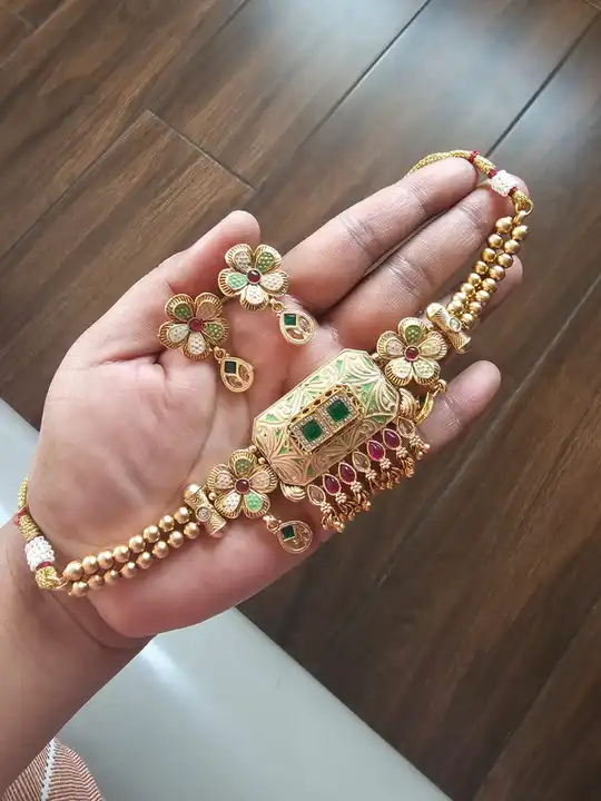 Real gold replica with meenakari  uploaded by Sb designs on 3/13/2024