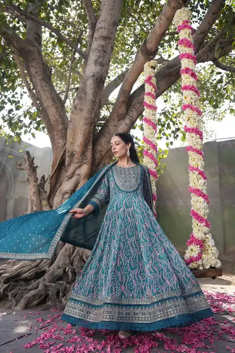Premium quality Chinon fabric  uploaded by Kabir Fashion World on 3/13/2024