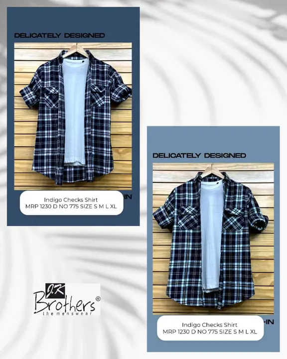 Indigo Checks Shirt  uploaded by Jk Brothers Shirt Manufacturer  on 3/14/2024