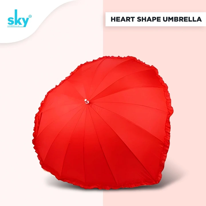 Post image Heart shape Umbrella 
- Strong Fiber ribs
- Nylon red color cloth
- 23inch size
- Easy grip spongee handle
- Stylish heart shape