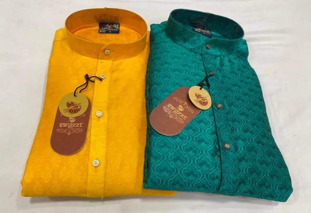 Men's kurta pyajama Set with box silk cotton fabric  uploaded by Kushal Jeans, Indore on 3/14/2024
