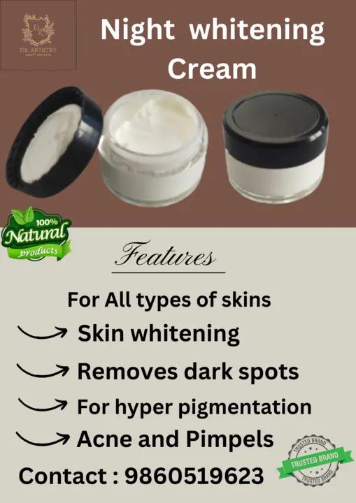 Night whitening cream  uploaded by DR artistry beauty products on 3/14/2024