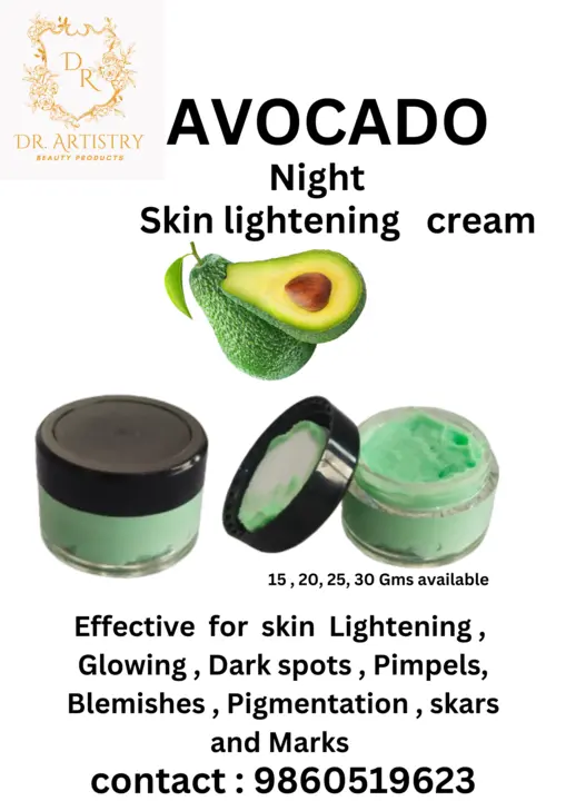 Avocado whitening cream  uploaded by DR artistry beauty products on 3/14/2024