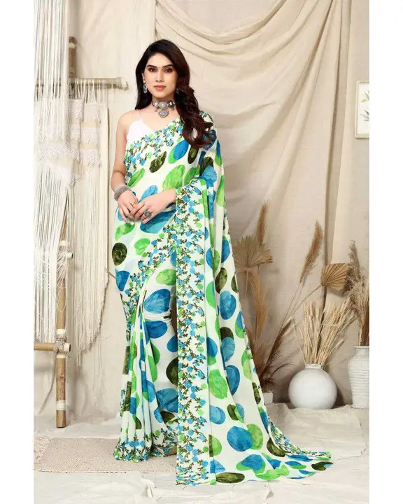 Soft Gorgette uploaded by Kesari Nandan Fashion saree and dress material on 3/14/2024