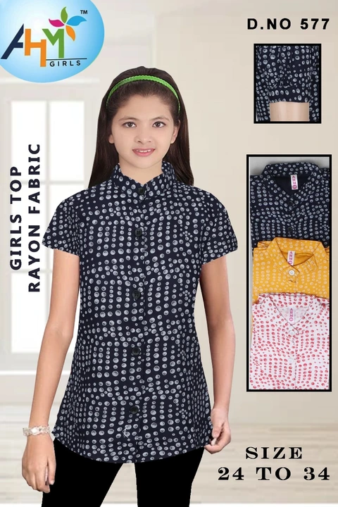 AHM girls top Rayon fabric with inter lock stitching  uploaded by Ahm garments on 3/15/2024
