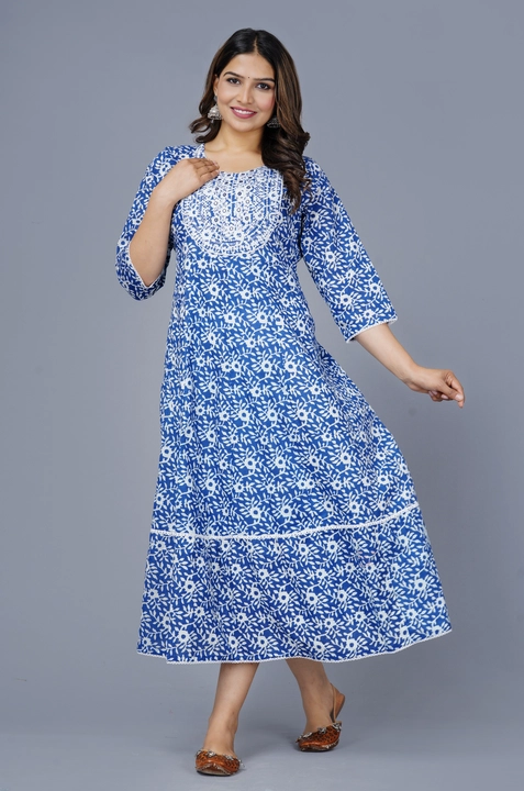 Anarkali cotton gown uploaded by business on 3/15/2024