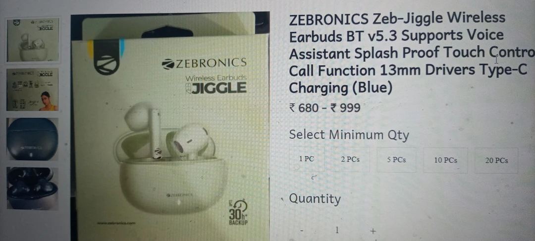 Zebronics earbuds uploaded by business on 3/16/2024